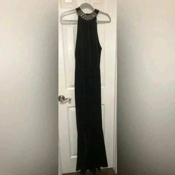 Beaded Mock-Neck Jumpsuit size Small - Picture 7 of 15